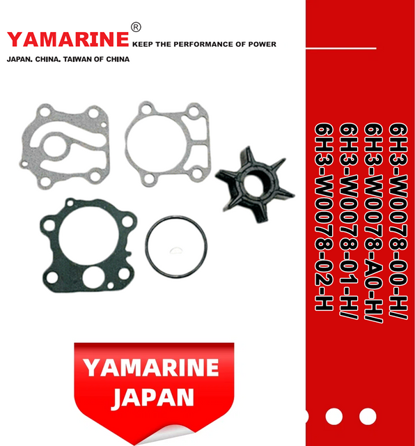 JAPAN YAMARINE Outboard Motor WATER PUMP KIT 6H3-W0078-00-H/6H3-W0078-A0-H/6H3-W0078-01-H/6H3-W0078-02-H Fit for Yamaha Outboard Engine