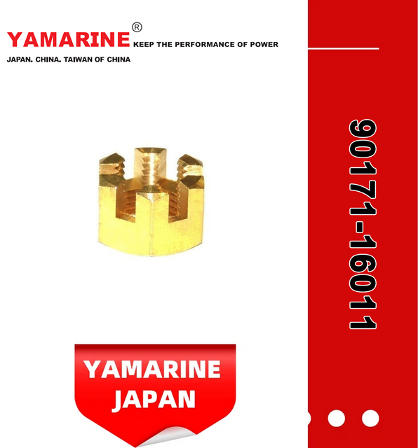 E40X YAMAHA 90171-16011 Propeler Castle Nut for 40HP Outboard Motor