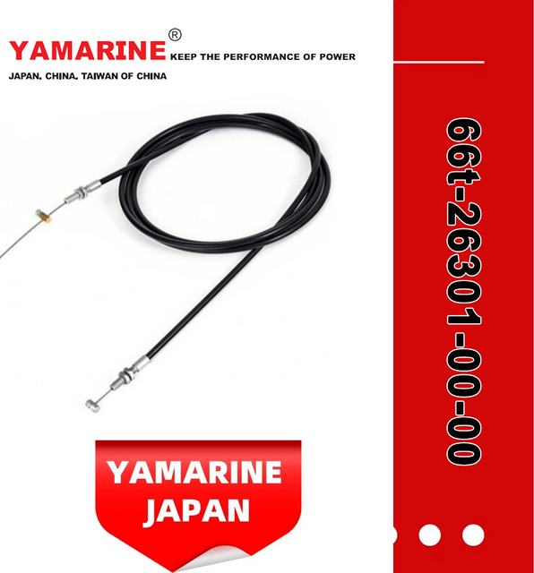 40HP YAMAHA Outboard Boat Engine Part by OEM Part Numbers 66t-26301-00-00, 66t263010000, 66t-26301-00, 66t2630100, 66t 26301 00 Throttle Cable Assy