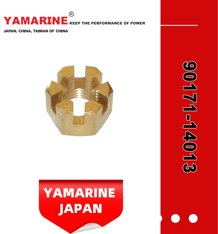 JAPAN YAMARINE outboard motor NUT,PROPELLER 90171-14013 fit for YAMAHA 25HP 30HP outboard engine