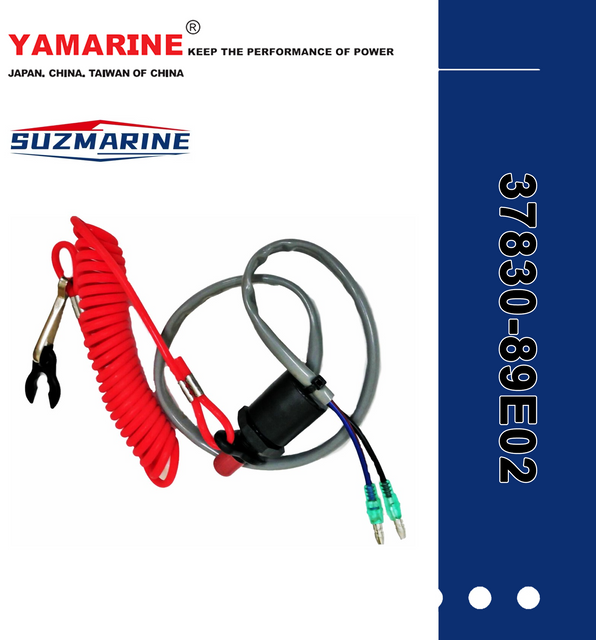 SUZMARINE DT9.9/DT15 outboard motor Kill Stop Switch Safety Lanyard 37830-89E02 fit for SUZUKI 9.9HP 15HP marine engine 