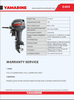JAPAN YAMARINE E40XMH outboard motor replace YAMAHA 2 stroke outboard engine