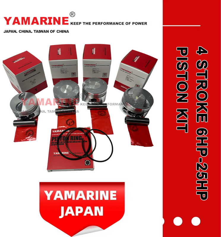 JAPAN YAMARINE 4 Stroke outboard motor piston kit with ring 68T-11631-00-96,68T-11603-01 fit for YAMAHA F6