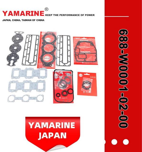 Yamarine Outboard Gasket Kit 688-W0001-02-00 Fit for YAMAHA 75/85HP Outboard Engine